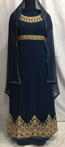 ชุดเดรสยาวผ้าดิบสำหรับงานปาร์ตี้ทำจากวัสดุกึ่งเย็บปักลายสำหรับงานปาร์ตี้ - Product Image 5