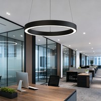 Éclairage annulaire LED pour sièges de direction, suspension de 800 mm, lampe sans joint pour bureaux de direction