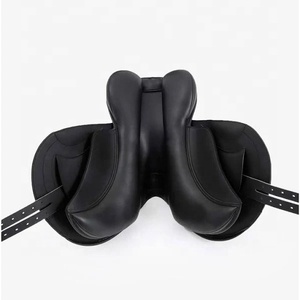 Comfortable Leather English Dressage Horse Saddle Equestrian Riding Training Equipment - Product Image 3