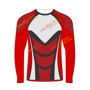 Camisas personalizadas impresas de compresión de manga larga para adultos hechas BJJ Rash Guard 220g All Seasons Venta caliente Precio razonable - Product Image 5