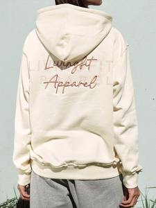 Sudadera con capucha personalizada de alta calidad para mujer Sudadera con capucha bordada de gran tamaño informal de alta calidad para mujer Cómoda - Product Image 3