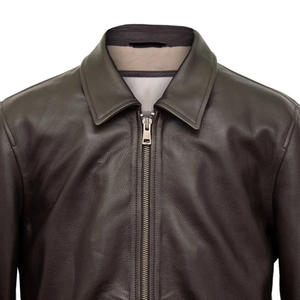 Automne hiver hommes décontracté fermeture éclair enduit toile cuir chasse veste mince à manches longues respirant mode - Product Image 6