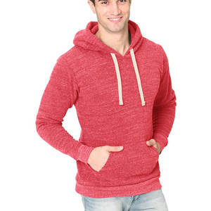 37008 sweat à capuche en molleton tri-mélangé pour femmes avec logo imprimé sweat à capuche avec poche kangourou sweats à capuche couleur unie sweats à capuche de marque privée - Product Image 6