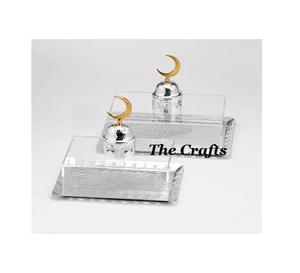 Plateau à chocolat au design attrayant avec couvercle en acrylique Ustensiles de cuisine Plateau de service à dessert en acier inoxydable pour table - Product Image 3