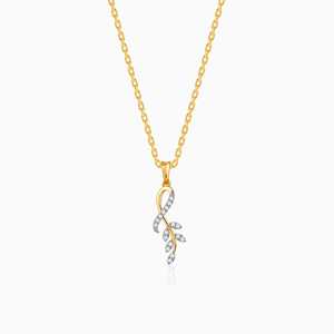 Impresionante Heer by GIVA Gold Leaf Diamond Pendant & Charm - Product Image 2