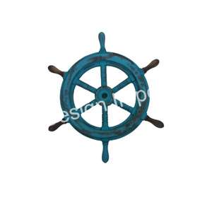 Décoration murale de roue de bateau antique prix de gros roue de bateau nautique décorative décoration intérieure artisanat et accessoires dernier - Product Image 2