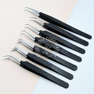 Bulk Stainless Steel 45 Degree Eyelash Extension Tweezer Fine X Straight Isolation Precision Pointed Tip Lash <b>Tool</b> - Product Image 1