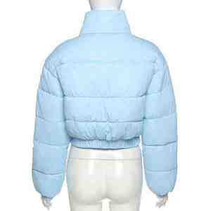 Chaqueta Bomber de Invierno para Mujer, Cálida, Largo Regular, Nuevo Diseño Elegante y Moderno, Impermeable, Cortavientos, de Nailon con Memoria - Product Image 5