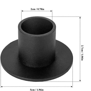 Bougeoir au design minimaliste Bougeoir de décoration d'éclairage de table noir moderne avec base rectangulaire Décoration exceptionnelle - Product Image 5