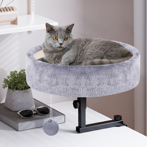 Mueble Moderno para Gatos con Forma de Isla para Escritorios de Oficina y Mesas de Juego, Giratorio 360°, Ajustable, Soporta 44 Libras - Product Image 1