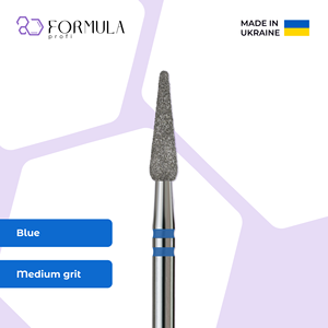 Broca Profesional para Uñas con Punta de Diamante Redondeada, Fórmula Profi 3.0mm, Grano Azul Premium - Product Image 1