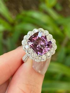 Igi ได้รับการรับรอง18kt สีขาวทองสง่างามวินเทจแหวนแต่งงานที่ยอดเยี่ยมตัดเพชรปลูกในห้องปฏิบัติการแหวนเครื่องประดับแฟชั่นสีชมพู - Product Image 3