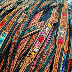 Collier de chien en cuir rembourré souple de qualité supérieure collier de chien usiné occidental au prix de gros - Product Image 3