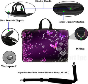 Fully Sublimated <b>Laptop</b> Sleeve <b>Bag</b> <b>Carrying</b> Case Hidden Handle Adjustable Shoulder Strap <b>Laptop</b> Briefcase <b>Bags</b> - Product Image 5