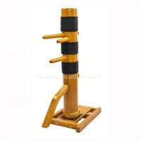 Équipement d'entraînement d'arts martiaux de haute qualité, léger, en bois, pour Kung Fu, Wing Chun, Taekwondo et Karaté, avec support en bois, 1 pièce