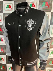 Chaqueta de cuero Artificial de lana pesada, botones de acero elásticos, bordado de espuma interior, OEM - Product Image 2