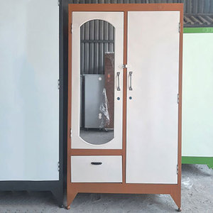 Armoire en métal autoportante de 1,6 m, design moderne et simple, fonction pliable, pour la maison et l'appartement, meubles de chambre à coucher - Product Image 1