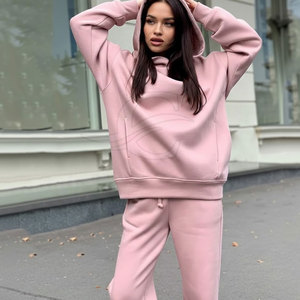Survêtement pour femmes fabriqué au Pakistan, hiver, à capuche, décontracté, uni, 100% coton, respirant, léger - Product Image 6