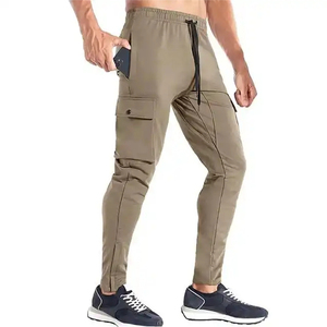 2025 nouveau modèle hommes taille haute Cargo pantalon Style décontracté léger toile tissu entièrement personnalisé à vendre - Product Image 1