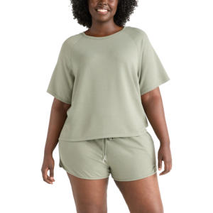 Ensembles pour femmes été à manches courtes pyjama ensemble doux vêtements de salon vêtements de nuit 100% coton grande taille hauts et shorts 2 pièces ensemble femmes - Product Image 1