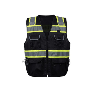 Chaleco de alta visibilidad con tiras de seguridad reflectantes de alta visibilidad para ropa de trabajo Nuevo diseño Chaquetas de alta visibilidad de poliéster 100% de alta calidad - Product Image 2