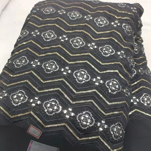 Fox Georgette bordado trabajo tela hacer para vestido de lujo material - Product Image 3