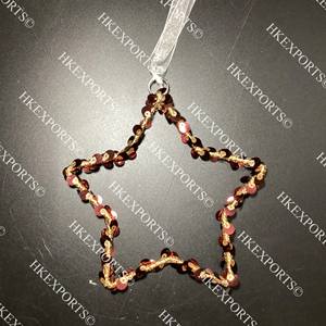 Adornos de cuentas de Navidad hechos a mano Decoraciones colgantes multicolores para decoración festiva de vacaciones - Product Image 1