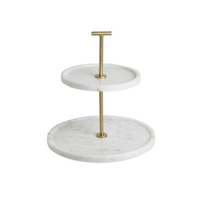 Commercio all'ingrosso con supporto per torta e Dessert strumenti rotondi e torta creativa & Pastri regalo di natale ad alto potenziale <span class=keywords><strong>pietra</strong></span> di marmo con supporto in metallo - Product Image 1