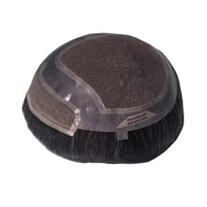 Toupet pour homme Taz Hair, perruque 100% cheveux humains, densité brute 60%-150%, cheveux indiens Remy, pièces imperméables, vague d'eau - Product Image 4