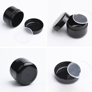 Pot cosmétique rectangulaire vide en plastique PP transparent personnalisable de 50 ml et 100 ml avec couvercle à vis noir et joint, sérigraphié, vente en gros - Product Image 4