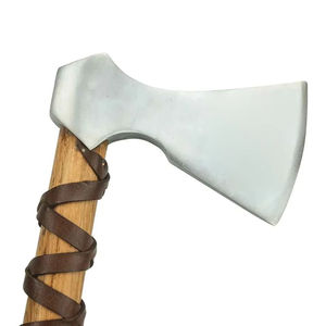 Hache à fendre Burraq personnalisée de 19,5 pouces en acier au carbone, manche en bois de rose, étui en cuir, cadeau d'extérieur, fait main, industriel/bricolage - Product Image 3