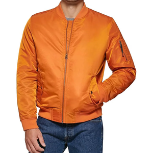 Chaquetas casuales personalizadas de alta calidad para hombre Otoño/Invierno Color sólido con capucha Bomber lienzo bordado Decoración Ropa larga - Product Image 1