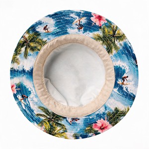 Casquette Bob Personnalisée Impression Numérique Intégrale Plage Tropicale Surf Plage Ambiance Estivale Casquette de Pêcheur OEM ODM Faible MOQ Haute Qualité Fabrication - Product Image 2