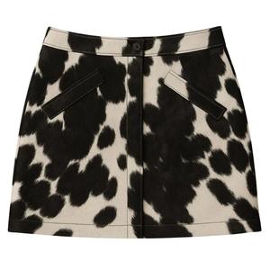 กระโปรงหนังฟอกสำหรับผู้หญิงกระโปรงสั้นทำจากหนังแกะแห้งเร็วปรับได้ดีไซน์คลาสสิก - Product Image 4