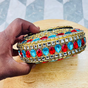 Bolso de mano de lujo con mosaico metálico para mujer, bolsos elegantes disponibles, bolso de mano de lujo con mosaico y arte artesanal, estilo personalizado - Product Image 4