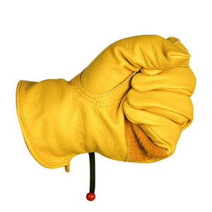 Gants de travail en cuir de vachette en gros, gants de conduite en cuir résistant, gants de sécurité pour homme, gants de construction en cuir - Product Image 2