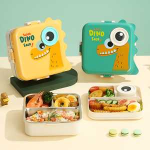 Lonchera Infantil con Diseño de Dinosaurio, Estilo Japonés, con Tapa de Plástico Calentable, Libre de BPA, para Conservar el Almuerzo - Product Image 1