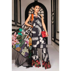 Maria B. by Design 5A TC-809 Spring Season Chiffon Fabric <b>Eid</b> 2 Edit'24 - Product Image 1