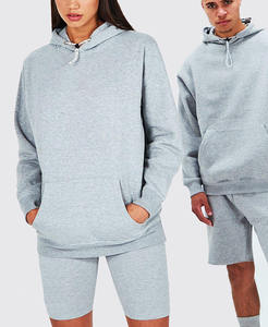 Conjunto de pantalones cortos y Sudadera con capucha y hombros caídos causales al por mayor para hombre, conjunto de Sudadera con capucha y pantalones cortos de talla grande con logotipo personalizado de 2 piezas para correr - Product Image 6