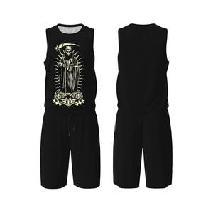 ชุดออกกำลังกายบาสเก็ตบอลผ้าโพลีเอสเตอร์100% พิมพ์ดิจิตอลเสื้อเจอร์ซี่ระบายอากาศไซส์ใหญ่พิเศษ - Product Image 5