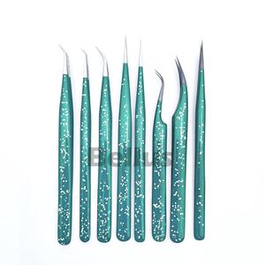 Pinzas de pestañas puntiagudas de alta precisión, herramientas de pestañas ligeras de acero inoxidable, diseño duradero para marcas de belleza de marca privada - Product Image 1