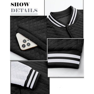 2025 Conceptions Personnalisées Hommes Logo Personnalisé Impression Noir Varsity Veste Pour Homme Letterman Varsity Bomber Hommes Veste - Product Image 6