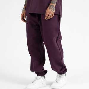 กางเกงลำลองกางเกงขายาวสีทึบขากว้างของผู้ชายกางเกงแฟชั่น100% ทรงหลวมสำหรับทุกเพศ - Product Image 4