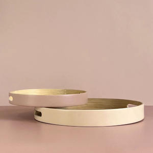 Prix bon marché filé bobine boisson restauration plateaux en fibre de bambou artisanat en gros plateau à thé naturel - Product Image 6