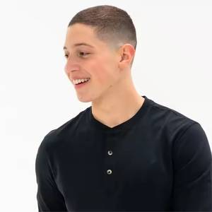 เสื้อยืดผู้ชายคลาสสิกเฮนลี่ย์แขนยาวพิมพ์ลายที่มีในสต็อก - Product Image 4