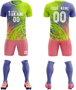 Venta al por mayor de ropa deportiva unisex uniforme de fútbol logotipos y diseños personalizados uniforme de fútbol de alta calidad ropa de entrenamiento Kits completos de fútbol - Product Image 3