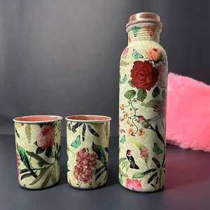 Modern Design Copper <b>Water</b> <b>Bottle</b> & Tumbler Customize Tabletop Best Copper <b>Bottle</b> & Tumbler Sticker Finish Handmade - Product Image 2