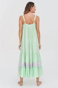 Vente en gros de coton modeste de haute qualité confortable col en V bouton avant sans manches ceinture femmes tenue décontracté robes à bas prix - Product Image 6