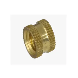 OEM Customized Brass Standard Moulding Inserts Nut with Open End & M3 x 3 Brass Metal Round Shaped DIN 16903 Type B Nut