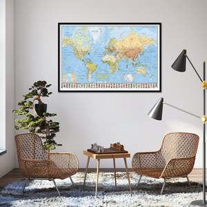 Póster de Mapa del Mundo Moderno con Diseño Elegante para Decoración del Hogar - Product Image 2